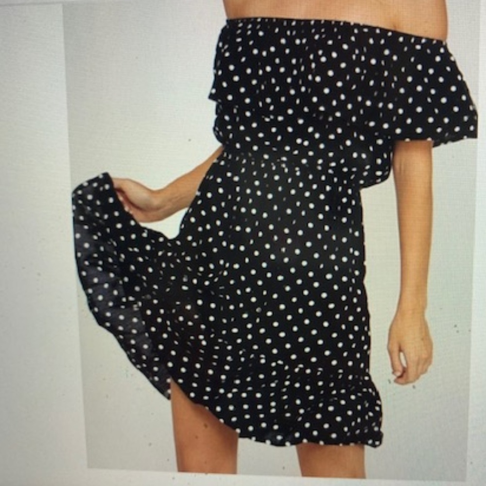 Fantastic Fawn Off the Shoulder Mini Dress Sz L